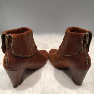 MK Brown Leather Booties